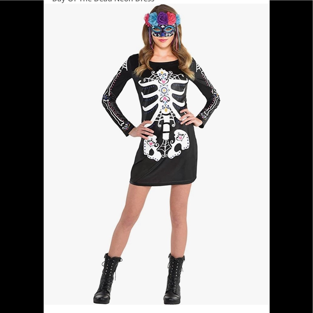 Day Of The Dead Neon Dress